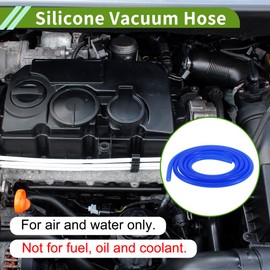 HOPESPANNER 5.5Ft 1/8" 3mm ID 2mm Thickness Silicone Vacuum Tubing Hose High Temperature Automotive Vacuum Line 1 Pcs 130PSI Max Pressure