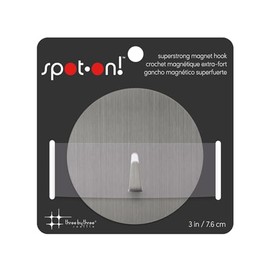 Three By Three Seattle Spot-On! Strong Magnet Hook, Stainless (24209)