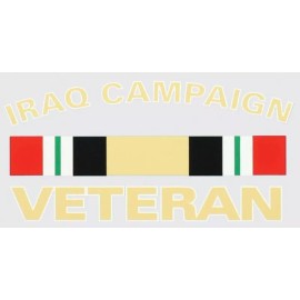 IRAQ CAMPAIGN RIBBON  VETERAN MILITARY CAR DECAL