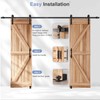 EaseLife 10 FT Double Sliding Barn Door Track and Handle