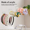6pcs Acrylic Headband Holder Wall Clear Hanging Headband Organizer Storage