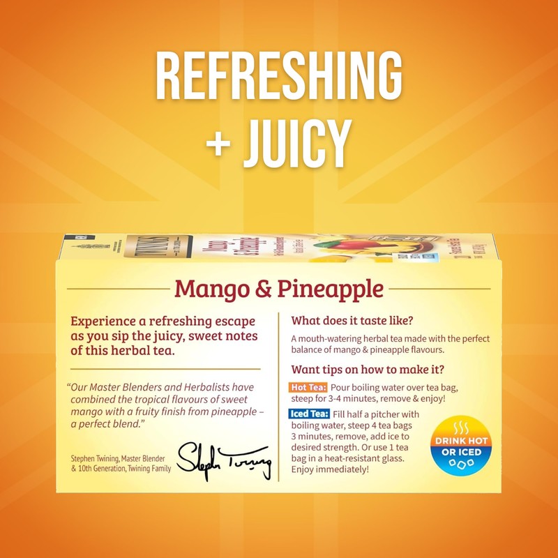 Twinings Twinings NEW Mango & Pineapple Herbal Tea Individually Wrapped