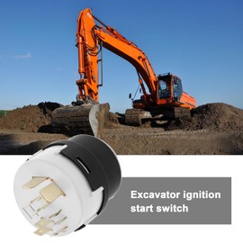 Be In Your Mind 9 Pin Ignition Starter Key Switch with 2Pcs Key 701/80184 50988 85804674 Compatible with JCB Ignition Starting Key