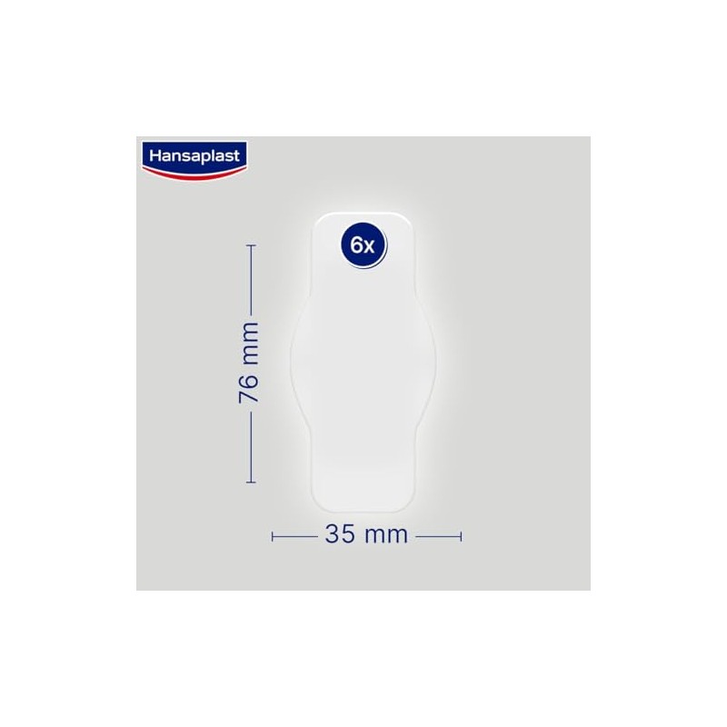 Hansaplast Plaster Second Skin Protection Regular (6 Strips), Thin and