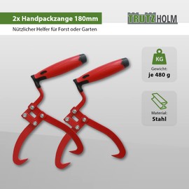 Hand Packing Pliers Hand Lifting Hook Sappie Wood Grabber Wooden Packing Tongs Towing Pliers Forestry Pliers (Pack of 2)