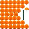 Kinearcharms 60 Cabezas de Flores Artificiales de caléndula de Seda,