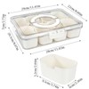 Transparent Storage Box with Handle and Lid - 8-grid Portable