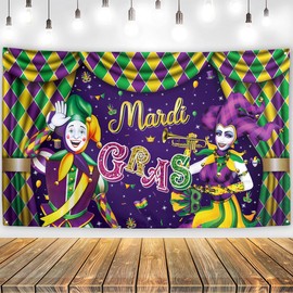 mardi gras decorations new orleans brazi carnival backdrop Fat Tuesday banner Masquerade decor mardi gras decorations for home party