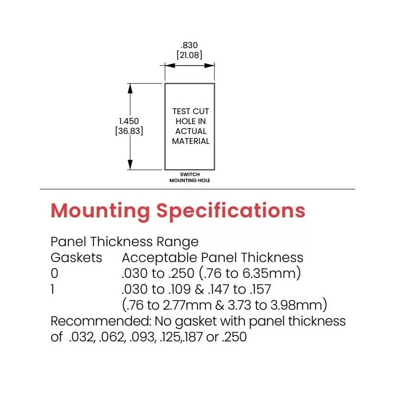 SCI MOMENTARY Rocker Switch, DPDT 6pins, 20 Amps/12vdc, 10 Amps/24vdc,