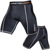 Meister Compression Rush Fight Shorts w/Cup Pocket - Black -