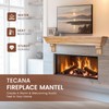 Wood Fireplace Mantel with Corbels - 54 Inch Rustic Floating