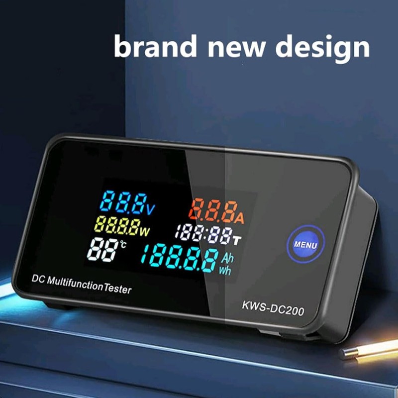 WANGCL DC Digital Voltage and Current Meters DC200-100A Energy Monitor