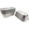 PACTOGO 1 lb. Mini Aluminum Disposable Rectangle Loaf Pans For