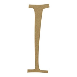 Letra I de Madera MDF color Natural para Nombre Frase Iniciales para Decoracion de Fiestas Fantasias Miguel Letra Garigoleada tamaño de 12 centímetros Marca Mylin 1 pieza.