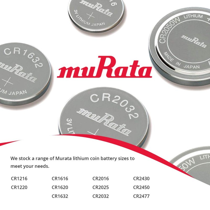 Murata CR2430 Battery DL2430 ECR2430 3V Lithium Coin Cell (5
