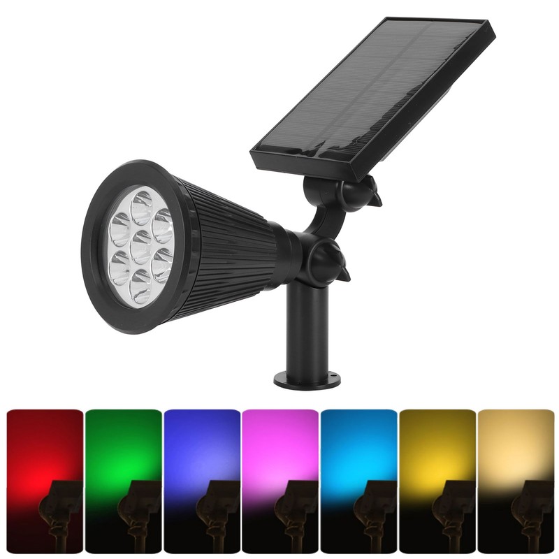 7LED Solar Light Intelligent Outdoor Garden Spotlight Lawn Lamp Landscape