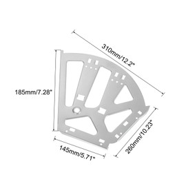 sourcing map 2Pcs Shoes Drawer Cabinet Hinges 3 Layers Steel Furniture Hinge Flip Plate Frame Turning Rack Replacement Fittings for Home, Silver