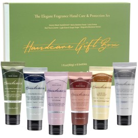 DincherBel Set de Regalo de Crema de Manos - Juego de Loción de Manos Perfumada de Tamaño de Viaje para Piel Seca, Regalo Ideal de Vacaciones para Mujeres/Hombres/Cumpleaños, 6 x 1.0 oz/30 ml