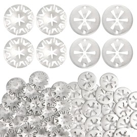 Pack of 80 Clamping Discs Heat Protection Plate, 30 mm Metal Star Lock Lock Washers, Stainless Steel Clamping Discs for Attaching Clips and Heat Shields Under the Hood