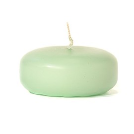 KYS Pack of 5, 3" x 1.25" Small Disk Floating Candles Mint Green for Weddings, Home & Event Decoration, Relaxation, Made in US