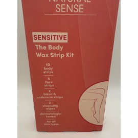 Natural Sense Sensitive The Body Wax Strip Kit 20 Pieces for All Skin Types