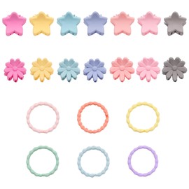 YUYUDEHM 60 PCS Small Flower and Star Hair Clips, Baby Hair Clips Mini Claw Clips, 100 PCS Cute Bands for Women Girls