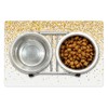 Lunarable Abstract Pet Mat for Food and Water, Party Inspired