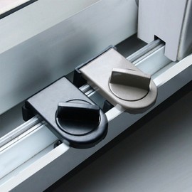 Window Stopper Sliding Door Balcony Screen Sash Lock Device Window Lock/Black 3ea