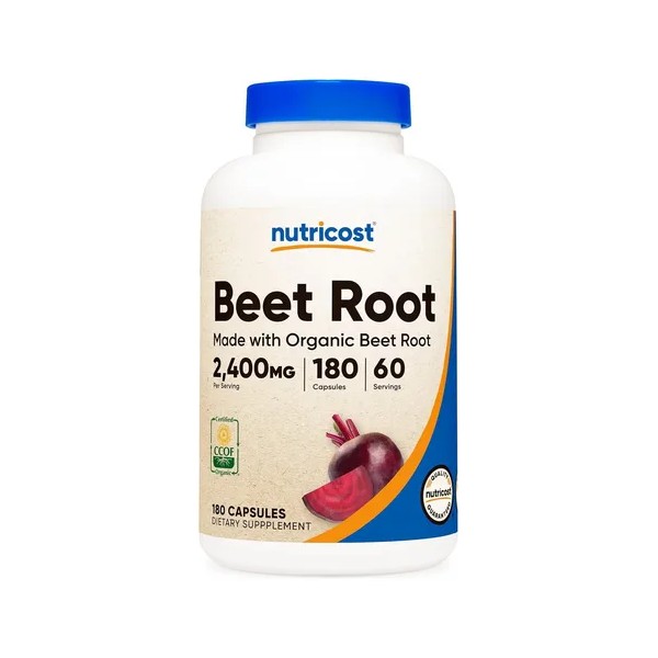 Suplemento En Cápsulas Nutricost Beet Root Raíz De Remolacha Sabor