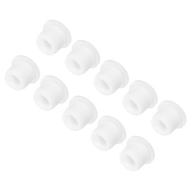 MECCANIXITY High Temp Silicone Plug Mount Dia 15.5mm/0.61 Inch t Shaped Rubber Stopper Hole Plugs for Powder Coating Plating Waterproof Sealing Plugs White Pack of 10