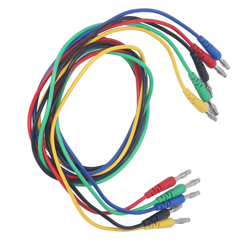 Magnetic Test Leads Kit Soft Flexible 5 Colour 4mm Banana