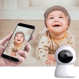 Smart Security Camera 1080P HD Webcam w/Microphone/Night Vision/Motion Detection/Two-way Intercom/Remote Baby Monitor Security Cam