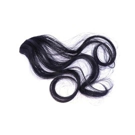 Gatuida 2PCS Womens Curly Wig Bangs Hair Pieces Long Wave High Temperature Fiber Fake Hair Extensions Natural Black and Black Brown Fringe Clips for Daily Wear and Parties