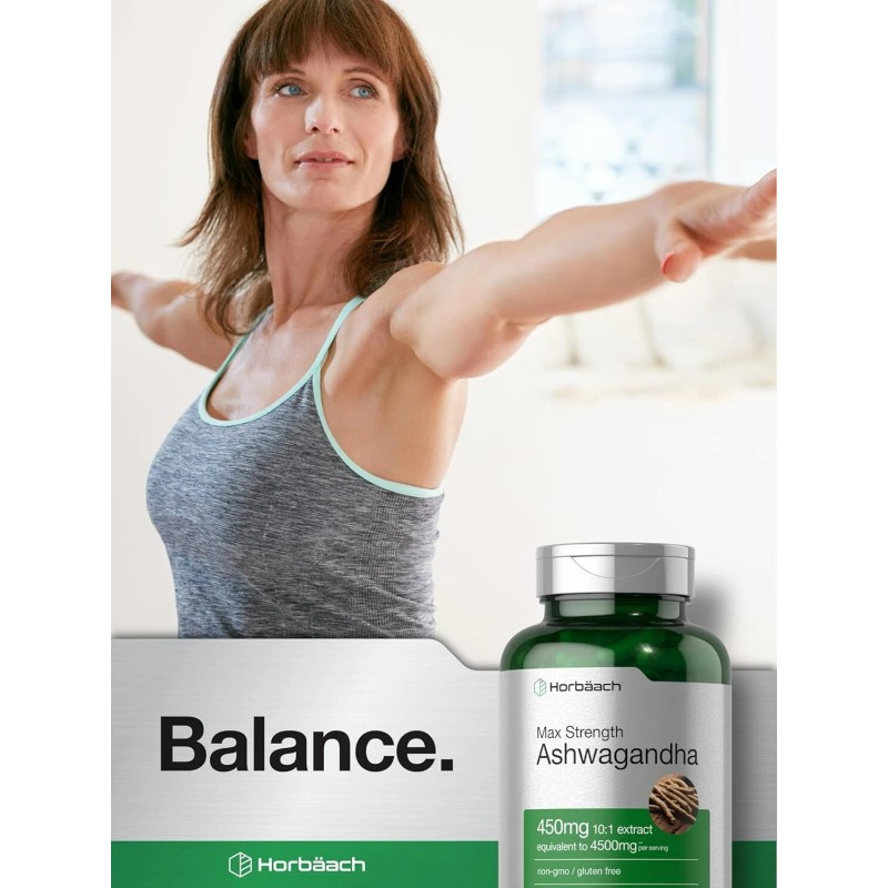 Horbäach Ashwagandha Capsules | 4500 mg | 120 Count |