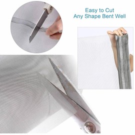 Stainless Steel mesh, Silk Screen Window mesh, Used for Screen Windows and Doors to Prevent mice, Snakes, Wasps, and Animals from Entering, Easy to Cut (118''X47.2''(300X120cm)