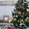 48pcs Christmas Tree Hanging Ornament Wooden Handmade Christmas Tree Figures