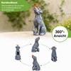 Yeomoo Solar Dog Figure with Butterfly Decoration for Outdoors, Garden
