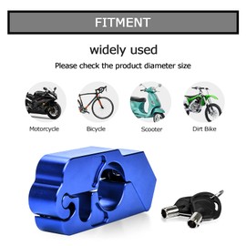 PSLER Motorcycle Handlebar Lock A Grip Throttle Brake Lock to Secure Motorcycles Mopeds Scooters ATV Street Bike Dirt Bike Motorbike in Under 5 Seconds (Blue)