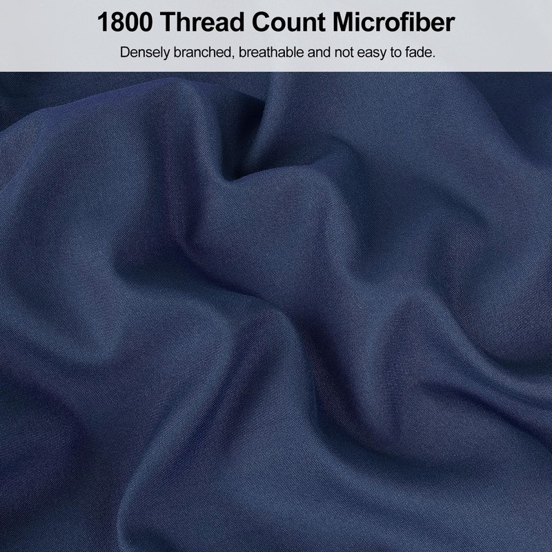 Lirex Pillow Cases (2 Pack), 1800 Thread Count Embroidered Queen
