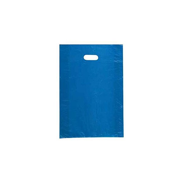 SSWBasics Large High Density Blue Plastic Merchandise Bags - 15”W