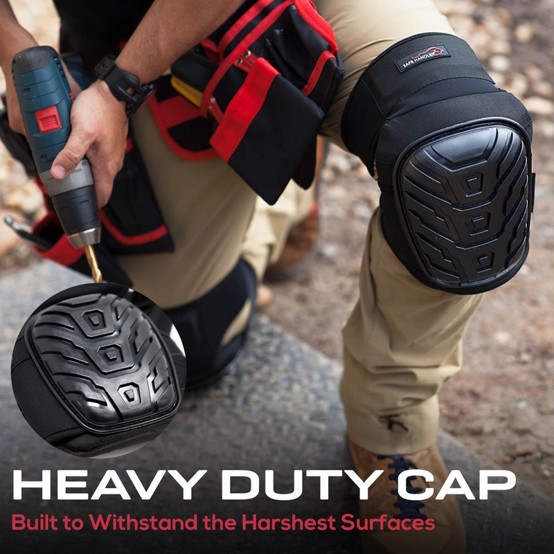 SAFE HANDLER Professional Extra Long Heavy Duty Gel Knee Pads