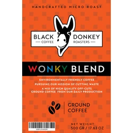 Black Donkey Coffee Roasters - 500g Ground Coffee (WONKY Blend) | Cutting Waste | A Mix of Our Off-Cuts from Our Daily Production