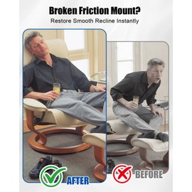 JVWKPU 2PCS Replacement Tensioner Mount Compatible with Ekornes Stressless Recliner – Recliner Repair Replacement Kit, Restore Smooth Recline, Easy Install