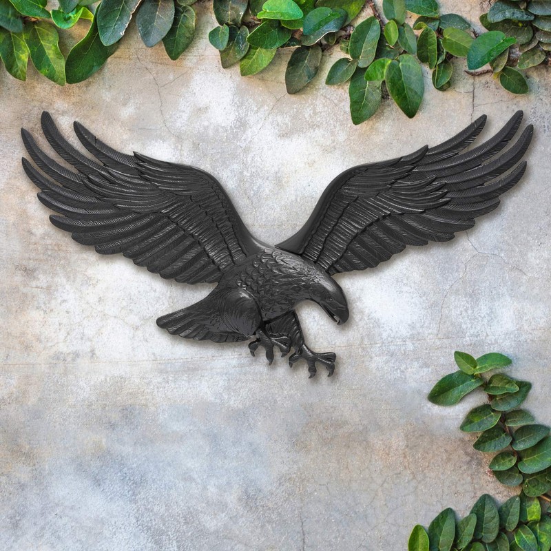 Whitehall Products Decorative Wall Eagle, 29-Inch, Black