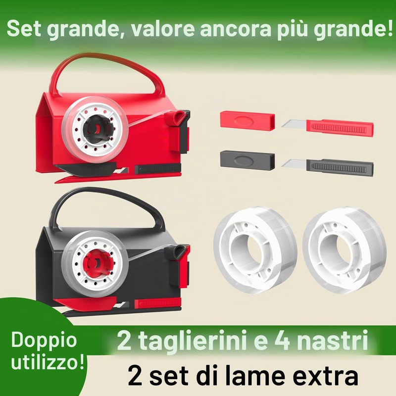 Quuylin 2 pezzi Tagliacarte per rotoli di carta regalo