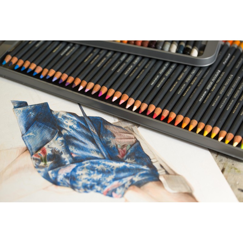 Derwent Procolour Pencils Set Of 36 In Tin, 4mm Round