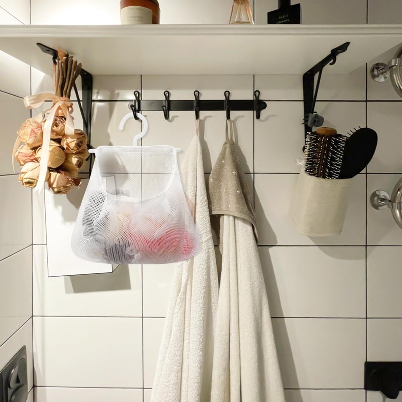 UKCOCO Mesh Storage Hanging Bag with Swiveling Hook - Breathable