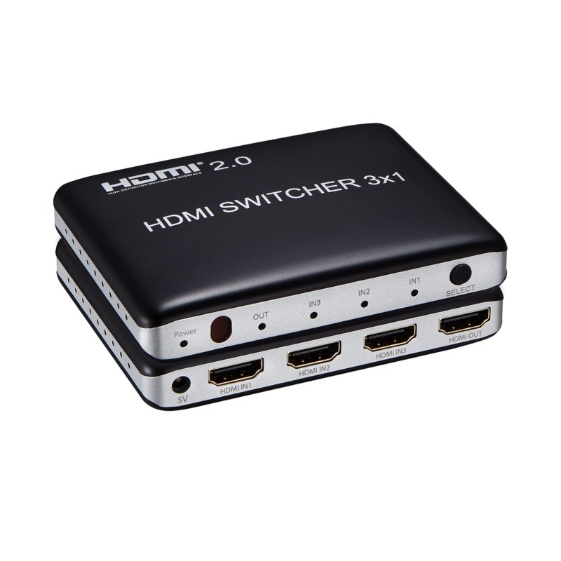 PremiumCord HDMI 2.0 Switch 3:1 with Remote Control, Ultra HD
