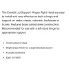 Everbilt Bright Brass Lid Support Right Hand Hinges 1000 020