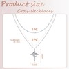 Yeomju Cross Necklace with Cubic Zirconia Pendant, 1 Piece Delicate